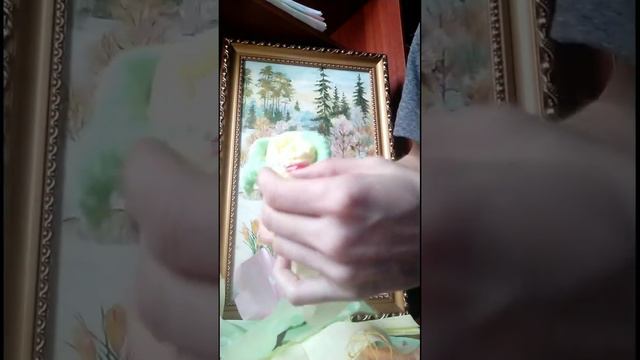 Розы из салфеток