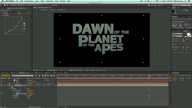 Dawn of the Planet of the Apes trailer title after effects tutorial смотреть онлайн