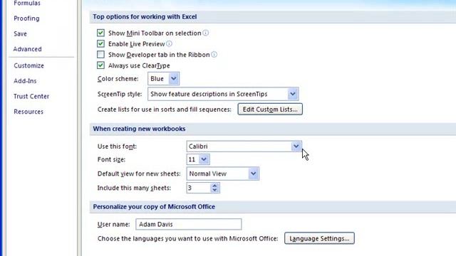 Change the default font in Excel смотреть онлайн