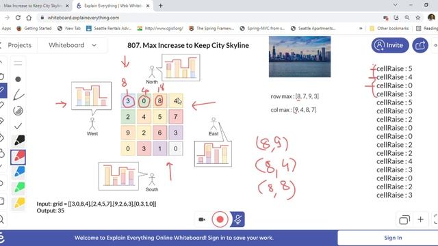 LeetCode 807 Max Increase to Keep City Skyline- Tricky Interview Question Java Solution Explaine смотреть онлайн