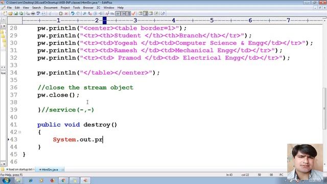 63 information of init, destroy method | Adv Java Servlet Programming Tutorial смотреть онлайн