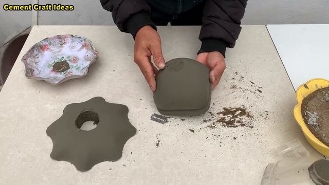 Design Plant Pot From Cement and Old Fabric - Amazing With Cement Ideas смотреть онлайн