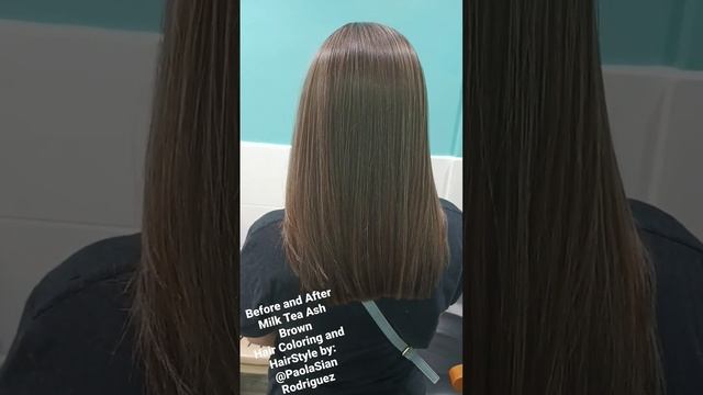 Milk Tea Ash Brown  Hair Coloring and HairStyle by: @paolastouchofbeauty3629 смотреть онлайн