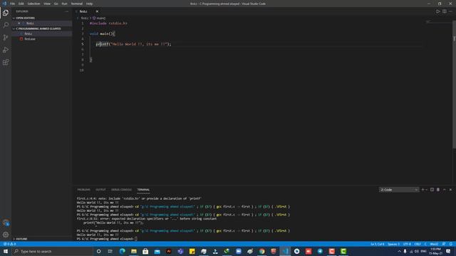 2- Intro and Printf C Programming شرح смотреть онлайн