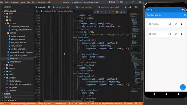 Flutter - GraphQL  CRUD operation