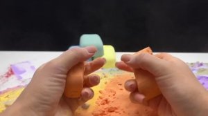 ASMR baking soda crunchy rainbow