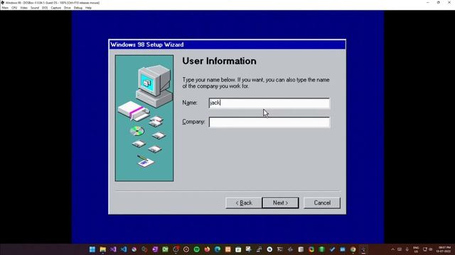One Click install/run Windows 98 installation on Dosbox-x смотреть онлайн