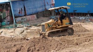 Heavy equipment working | Dump Trucks Loader Soils to Construction vehicles New Road in Cambodia