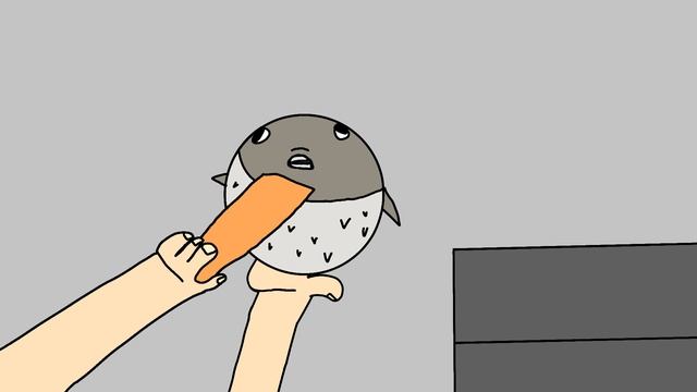 Рыба фугу есть морков | Анимация. смотреть онлайн