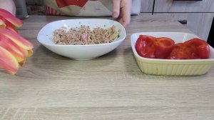 Фаршированный перец с необычной начинкой.Еда для диабетиков 2 типа.