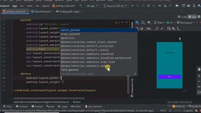 How to implement interactive Glassmorphism in app | Kotlin | Android App Development