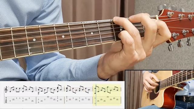 В. Пресняков - «Странник» | Аранжировка для гитары | Табулатура + ноты (Медленная версия) смотреть онлайн