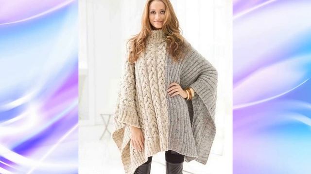 Подборка интересных моделей вязаных пончо и кейпов смотреть онлайн