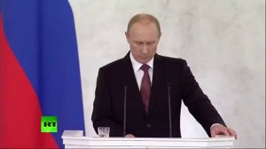Обращение Путина и подписание договора Крыма с Россией