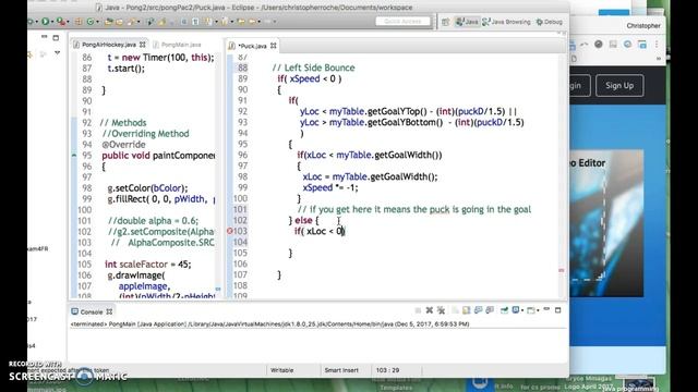 Java AirHockey Left Bounce Part II смотреть онлайн