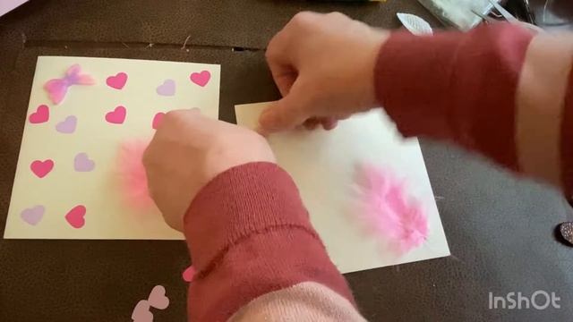 как быстро сделать открытку.день влюбленных.рукоделие для детей.handmade postcard. смотреть онлайн