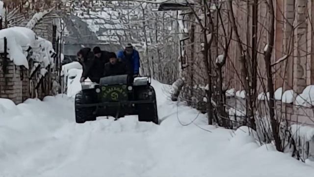 Лопата для уборки снега на вездеход. смотреть онлайн