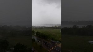 Приближение и начало сильного шторма в Киришах 29.05.2019