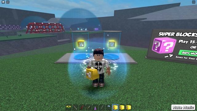 Outrunning a flying rainbow carpet - Lucky Block Battlegrounds (Roblox) смотреть онлайн