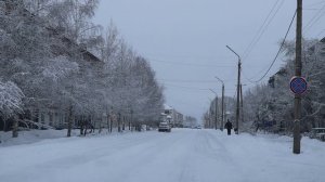 Воскресный снегопад в Тайшете