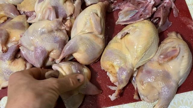 Заготовка мяса перепела для вяленния