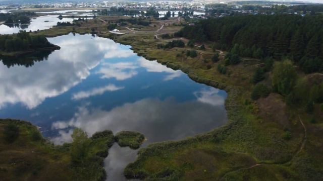 Озеро Тосканка с дрона / Ворсменские озёра / Красивые озёра России