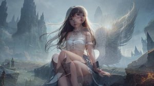 красивые девушки аниме в купальниках, фэнтези в современном искусстве AI 4