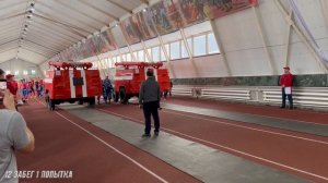 ВС среди Специальных управлений. Предварительные забеги выдвижная трехколенная лестница. Уфа 2023.