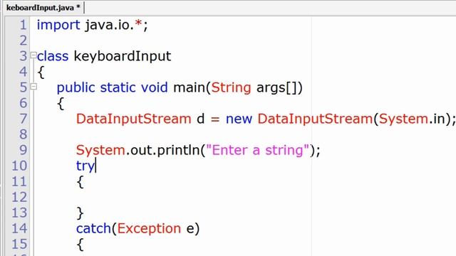 To Read User Keyboard Input: Java смотреть онлайн