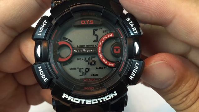 O.T.S. T7008G Waterproof Digital Sports Watch (Countdown & Backlight) review - giveaway Sep 17, 201 смотреть онлайн