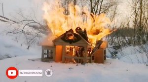 ПОЖАР В ДОМЕ ИЗ КАРТОНА! | A FIRE IN A CARDBOARD HOUSE!