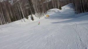 Горнолыжная база Губаха. Скорость 84 км.ч. Трасса Турист.