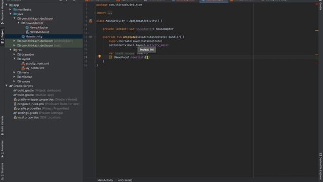 Tutorial membuat aplikasi detikcom dengan bahasa Kotlin di Android Studio смотреть онлайн