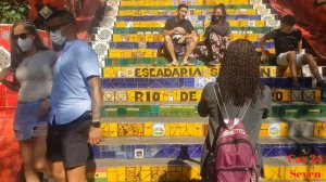 4K World Famous Selaron Steps ? [ Rio de Janeiro Brazil ?? ]