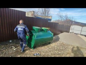 Установка септика дома.  Септик на 2 куба