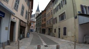 Thonon-les-Bains, a french  town along the Léman Lake, France