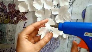 Белая роза из фоамирана с плоским основанием за 20 минут ? Foam Rose