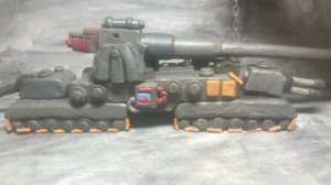 Создание Нового Немецкого Монстра К-5. Смерть Е-666. Мультики про танки из пластилина.