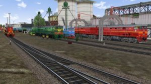 -﹥ВЛ-10 с грузовым составом по просторам РТС (ЖД симулятор). Без микрофона﹤-