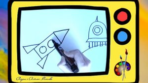 Как нарисовать ракету. Оживающие рисунки. How to draw a rocket
