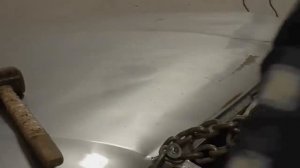 Урок № 2. Ремонт убитого крыла ЛОГАН и трех капотов. Без споттера и приварок итд.Технология из СССР.