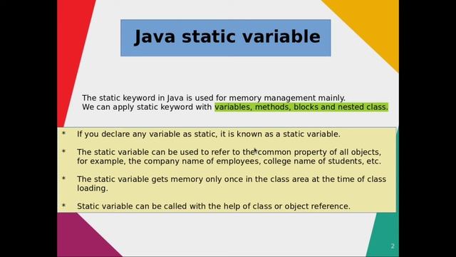 Tutorial-10 by Singh Mam | OOP | Static Variable | Java tutorial for beginner in hindi???? смотреть онлайн