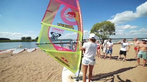 Training in windsurfing  -  мастер-класс Оли Раскиной