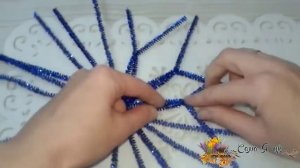 Снежинка из синельной проволоки | Поделки из синельной проволоки |Snowflakes from chenille wire