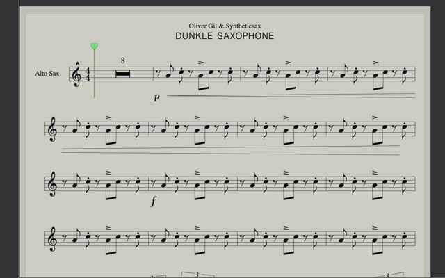 Клубный саксофон - Dunkle Saxophone (Ноты для саксофона альт)