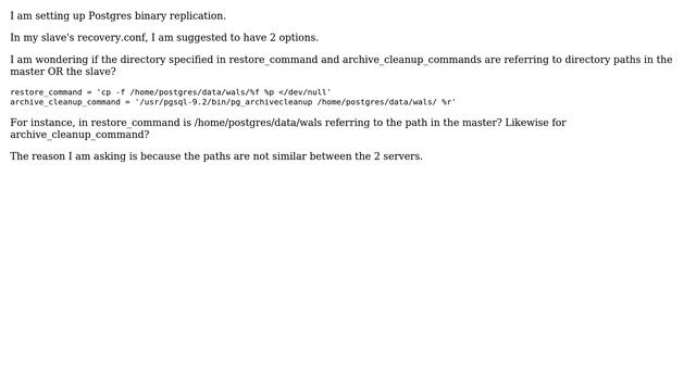 Postgres recovery.conf options смотреть онлайн