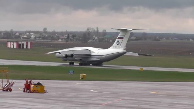 16.04.2021 Руление и взлет в Гомеле Ил-76МД б/н RA-78844 смотреть онлайн