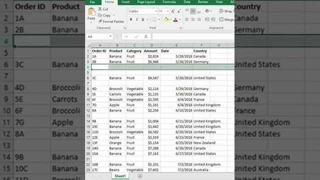DELETE EXTRA ROW / BLANK ROW IN EXCEL | PART-6 #excelformula #exceltutorial #excel #exceltips