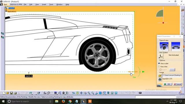 Import images to Sketch Tracer in CATIA v5
