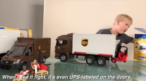 BRUDER toys UPS Container Trucks for CHILDREN!